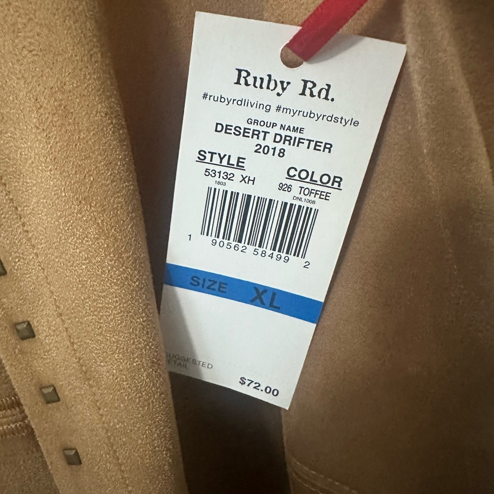 Ruby Rd. Brown Fringe Vest - Picture 4 of 5